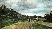 karl madsen pi rump med sit studekoretoj pa vejen forbi lille rolighed oil painting